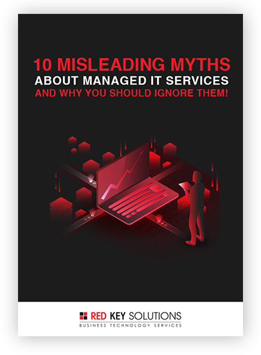 10 Misleading Myths About Managed IT Services eBook cover – Red Key Solutions