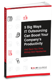 5 Big Ways IT Outsourcing Boosts Productivity eBook cover – Red Key Solutions